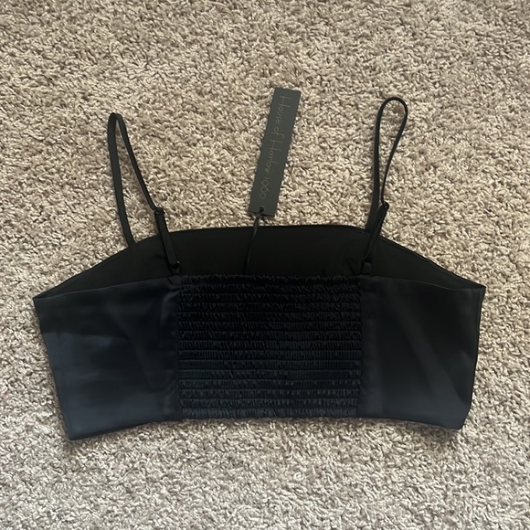 House of Harlow Black Satin Crop Top - Picture 6 of 6